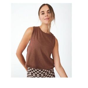 NWT Cotton On Body Women's The Tank Top Toasted Hazelnut Size
